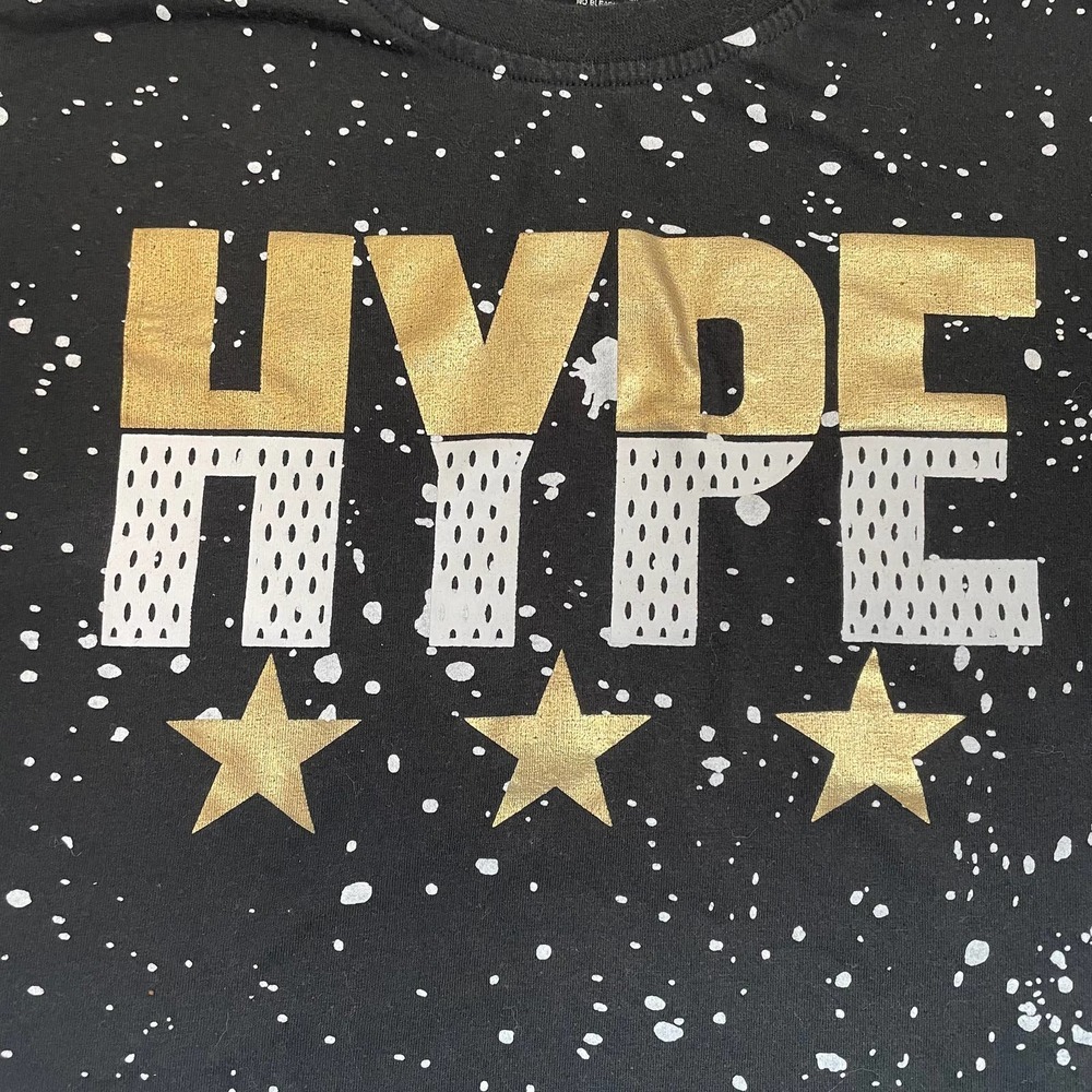 S1OPE Hype Tee Black Gold Paint Splatter Boys Size 16/18 - Picture 5 of 6